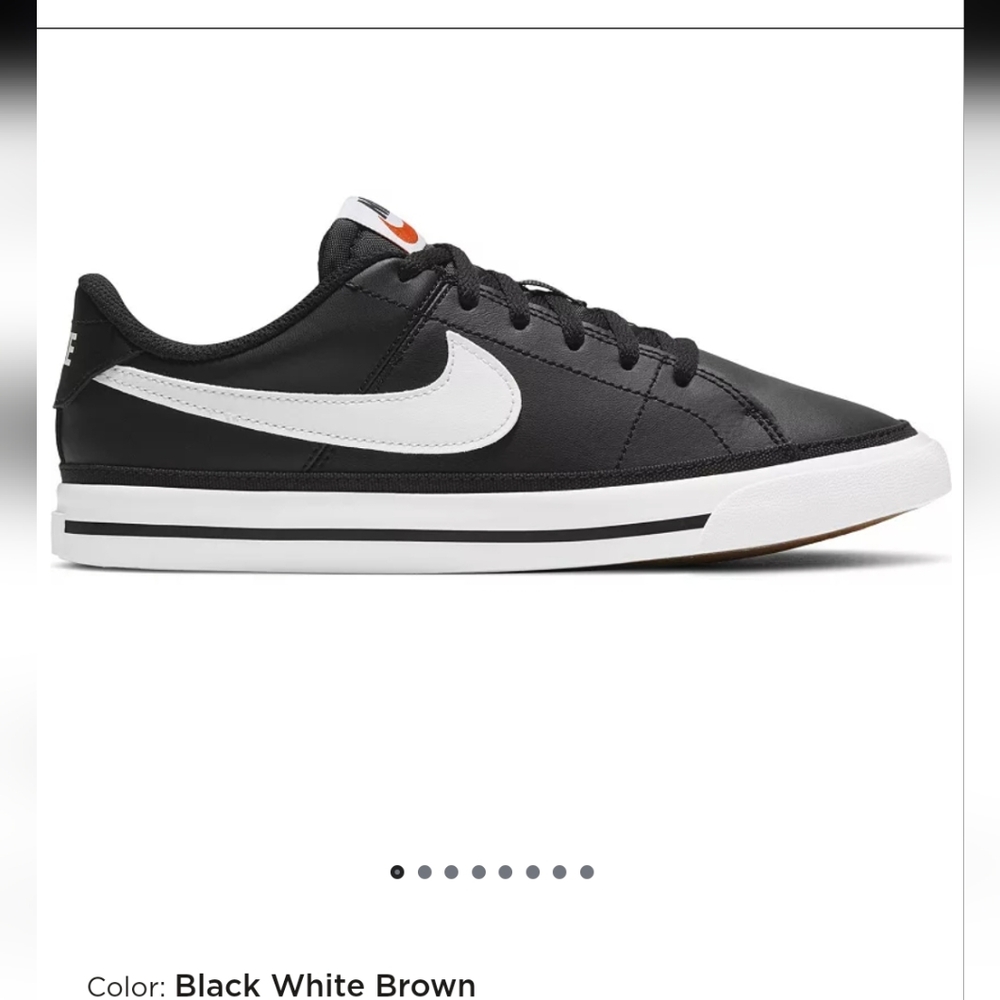 Nike Kids Black and White Sneakers - Picture 2 of 10